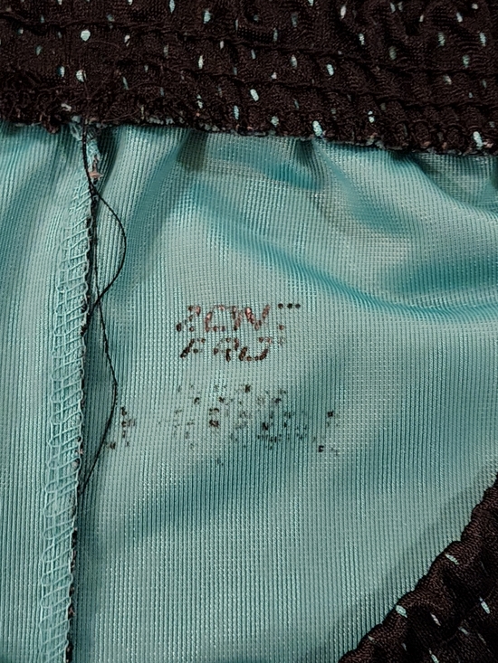 Zone Pro Black Athletic Shorts with Aqua Trim - Picture 4 of 4